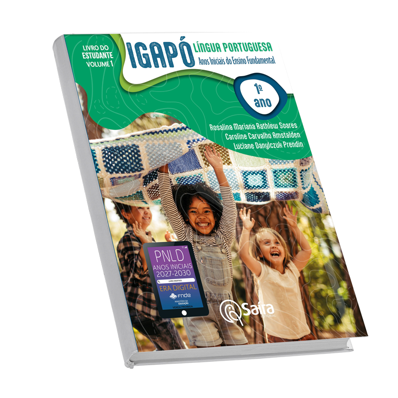 Mockup da capa do livro Igapó Língua Portuguesa 1º ano